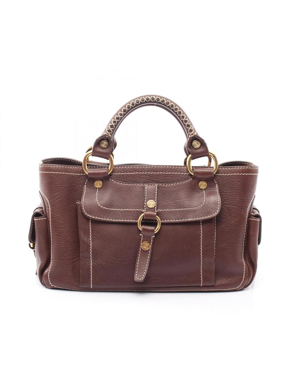 Celine Boogie Handbag Leather Brown #345881C40B